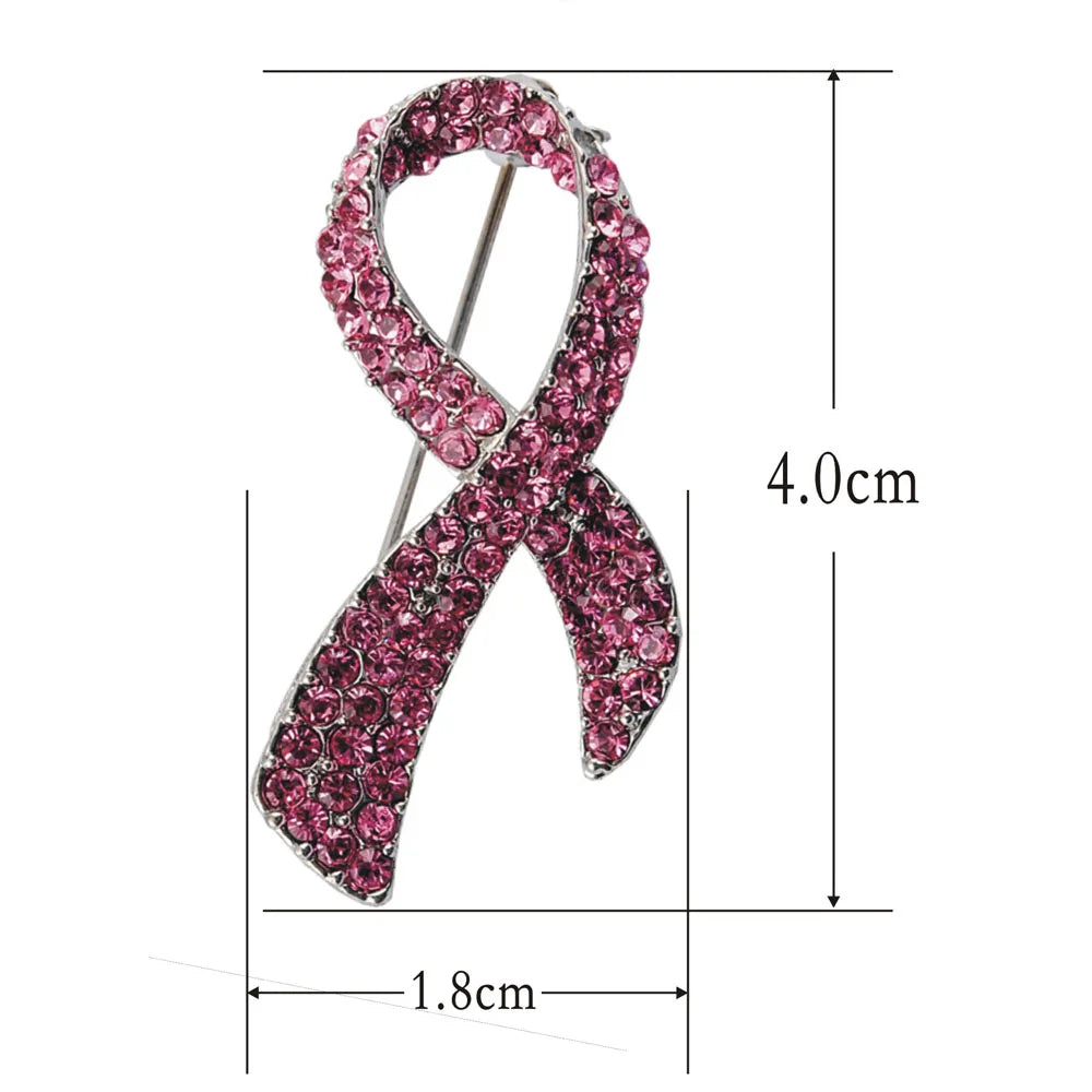 Pink Ribbon Brooches For Women Gift Wholesale