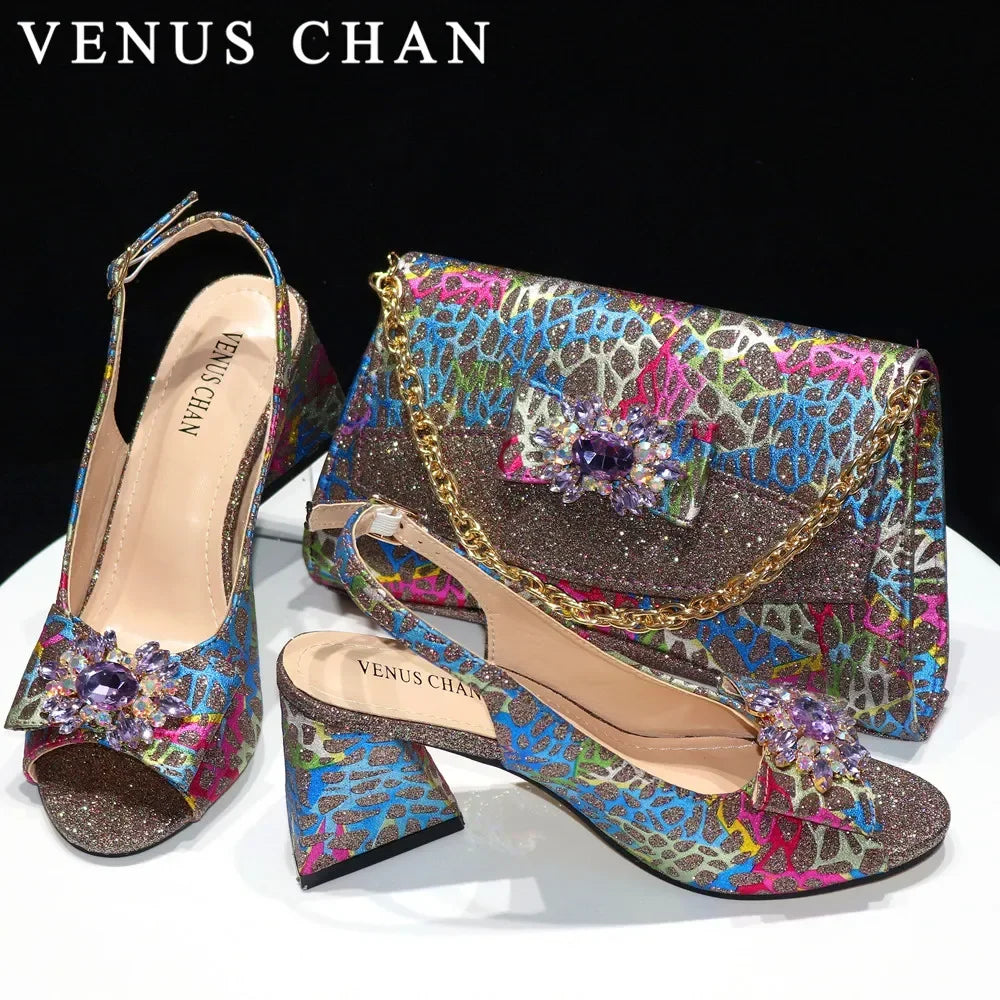 Venus Chan 2024 New African Fashion Italian Shoes And Bag Sets