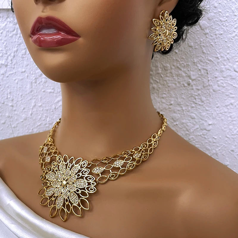 Luxury Jewelry Set For Women High Quality 18K Gold Plated