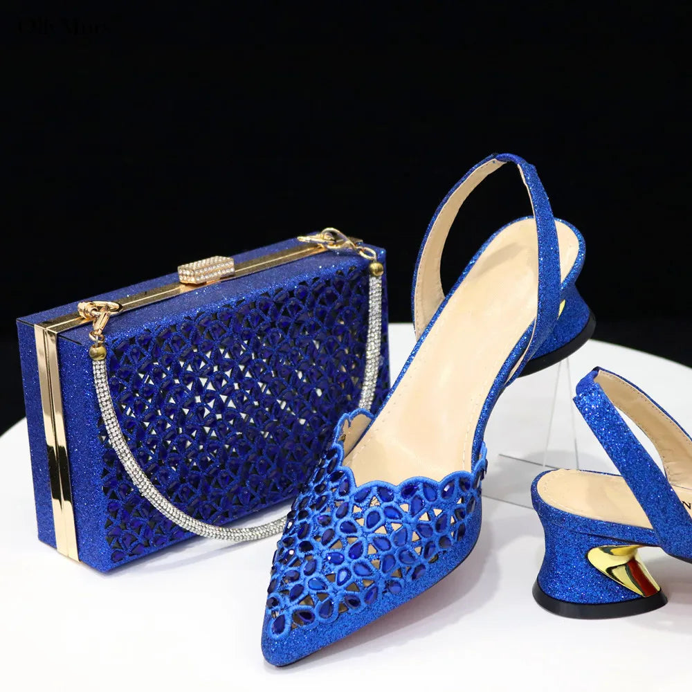 Summer Hot Sale Women Pumps Shoes And Matching Purse Set