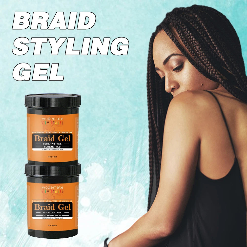 16OZ Braid Gel Hair Control Styling Braiding Cream