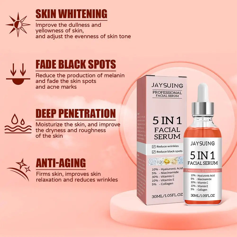 5 In 1 Moisturizing Whitening Anti Wrinkle Aging Vitamin C