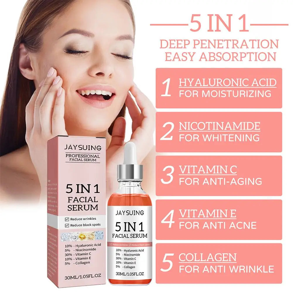 5 In 1 Moisturizing Whitening Anti Wrinkle Aging Vitamin C